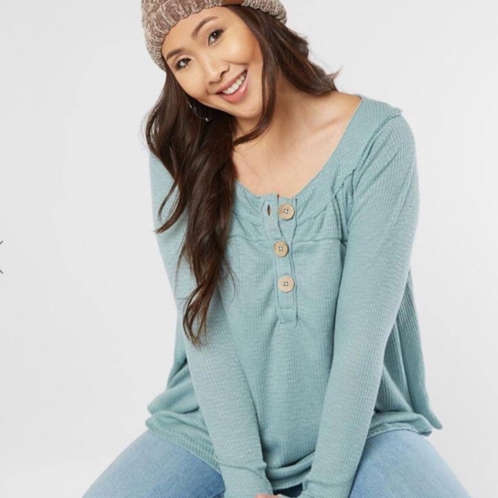 Free People Must Have Ribbed Thermal Henley
